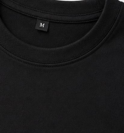Wholesale Plain Black CVC Crew Neck T-Shirt