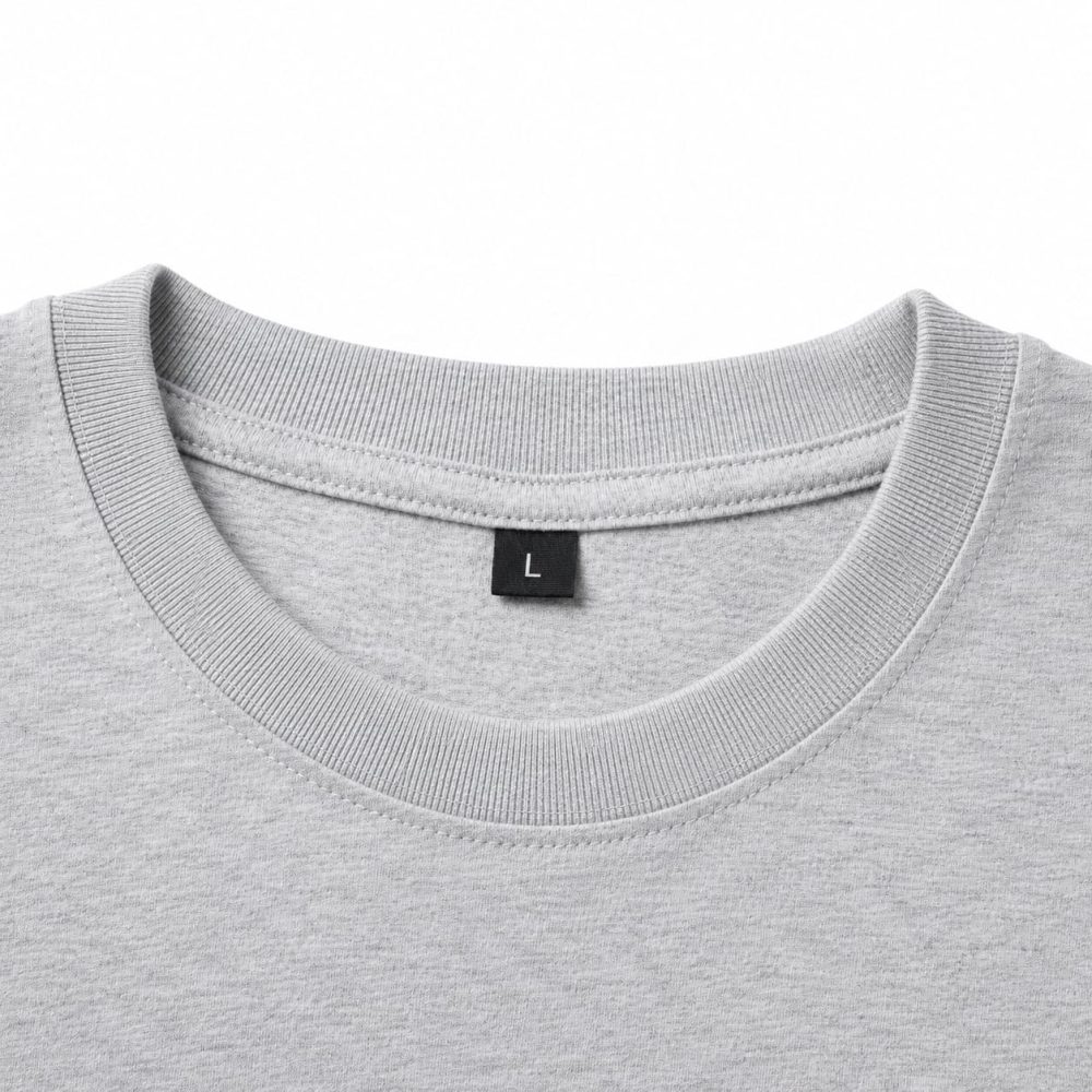 Wholesale Plain Grey CVC Crew Neck T-Shirt