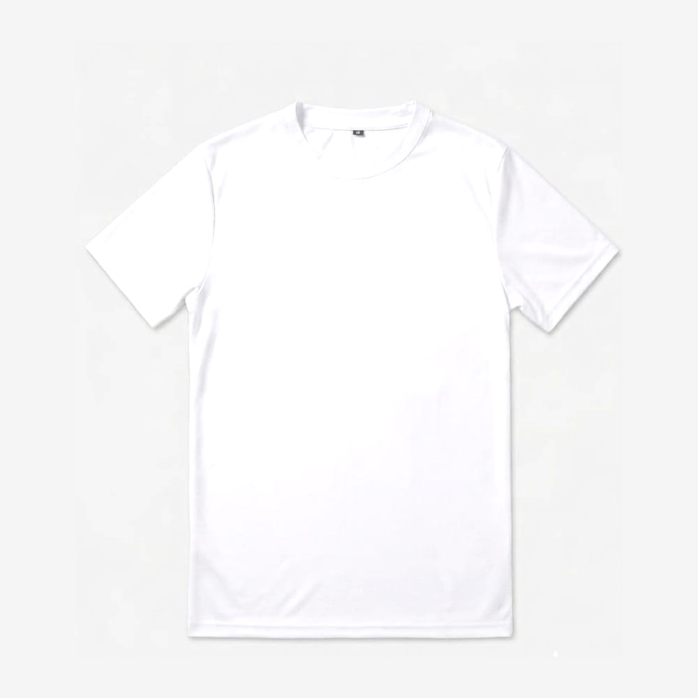 Wholesale Plain White CVC Crew Neck T-Shirt