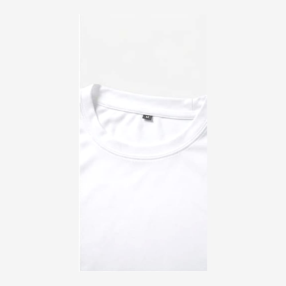 Wholesale White Polyester Crew Neck T-Shirt